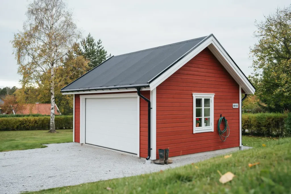 takl ggning av nytt papptak p garage i v sterhaninge haninge