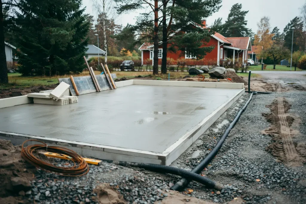gjut en h llbar husgrund val av platta kantbalk och isolering f r ett tryggt bygge