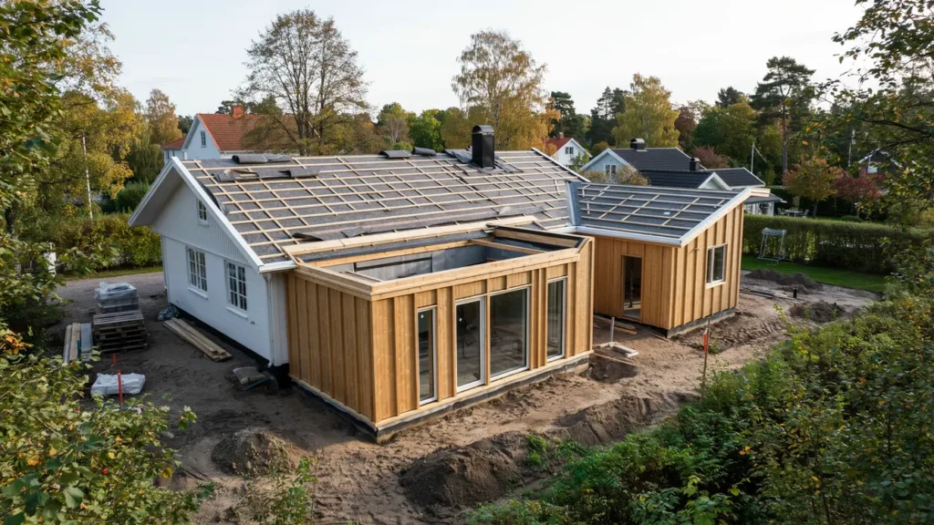 tillbyggnad av villa cirka kvm i vendels haninge